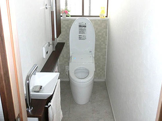 トイレリフォーム 機能性を上げながらおしゃれな雰囲気のトイレ